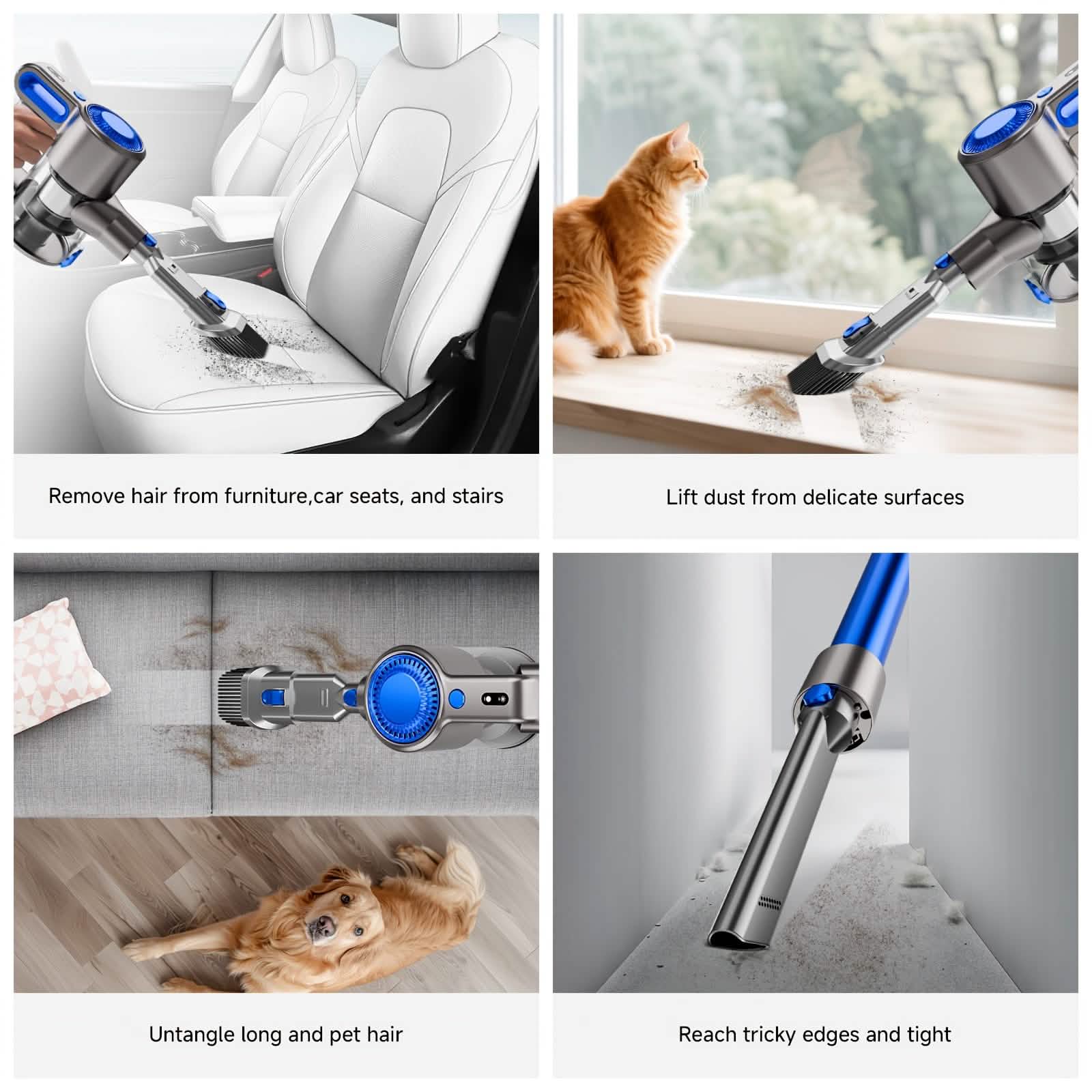 Cordless Vacuum Cleaner with LED Light & Removable Battery by DailySale