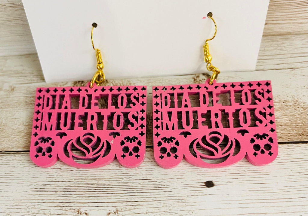 2x Day of the Dead Earrings 2 Pares de Aretes de Dia de Muerto by Chica Mexico