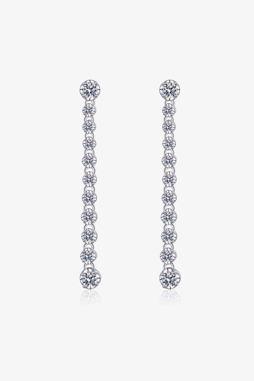 Adored 1.18 Carat Moissanite Long Earrings by Wild and Free Boutique
