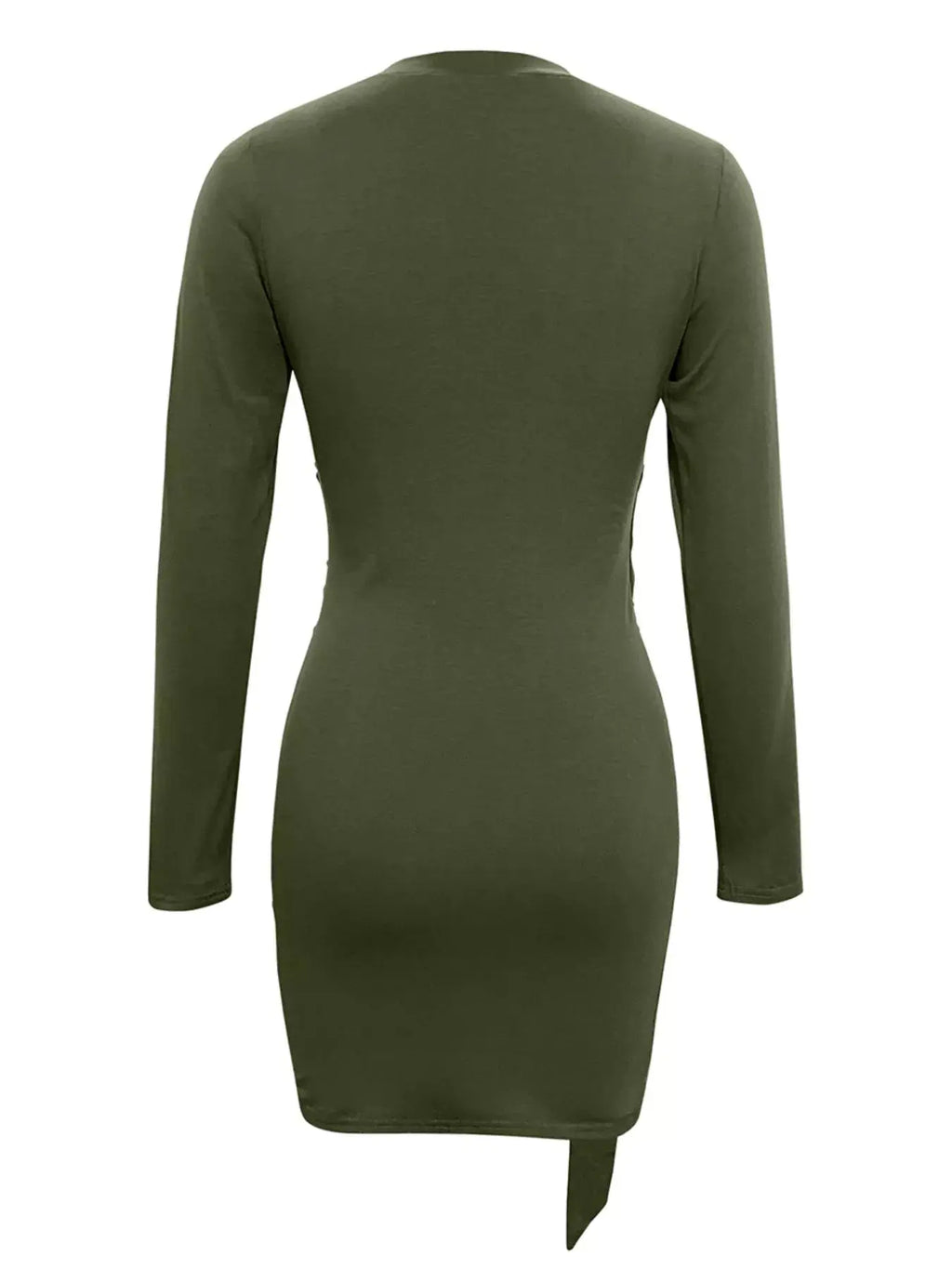 Round Neck Long Sleeve Bodycon Dress