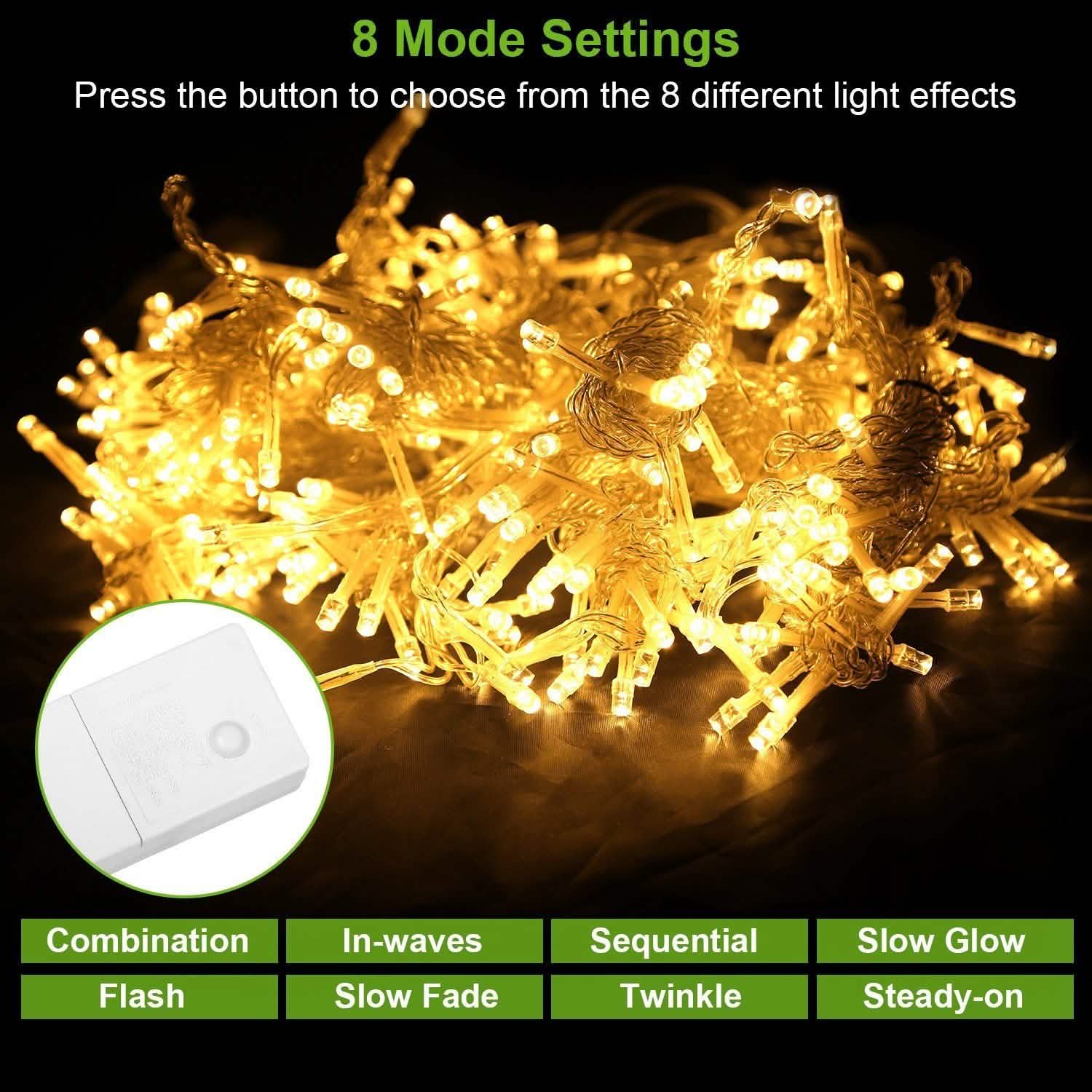 3M 300 LEDs String Curtain Light with Remote by DailySale