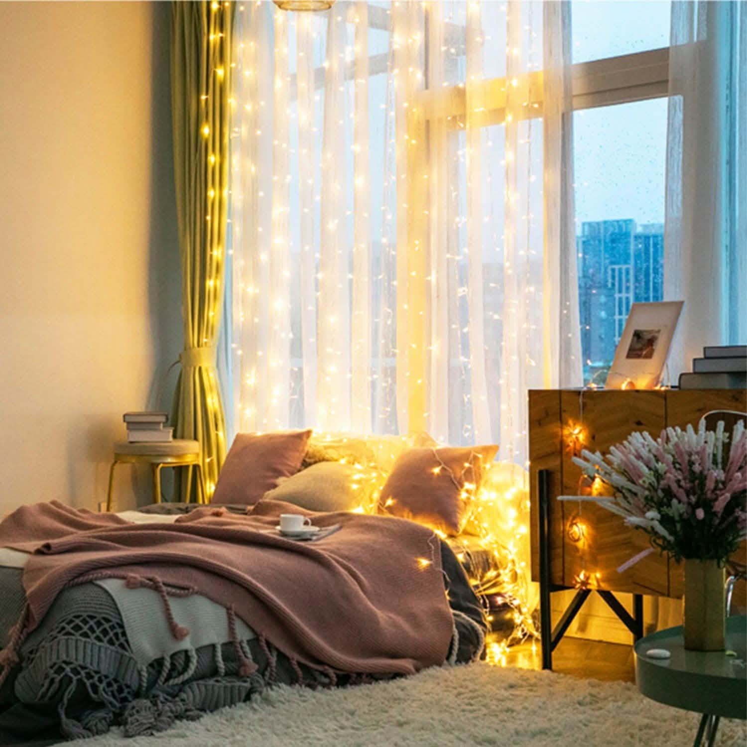 3M 300 LEDs String Curtain Light with Remote by DailySale
