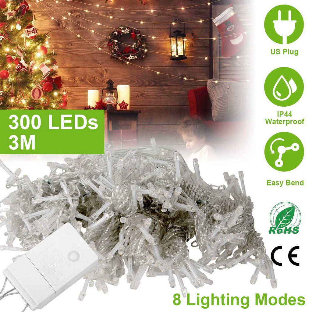 3M 300 LEDs String Curtain Light with Remote by DailySale