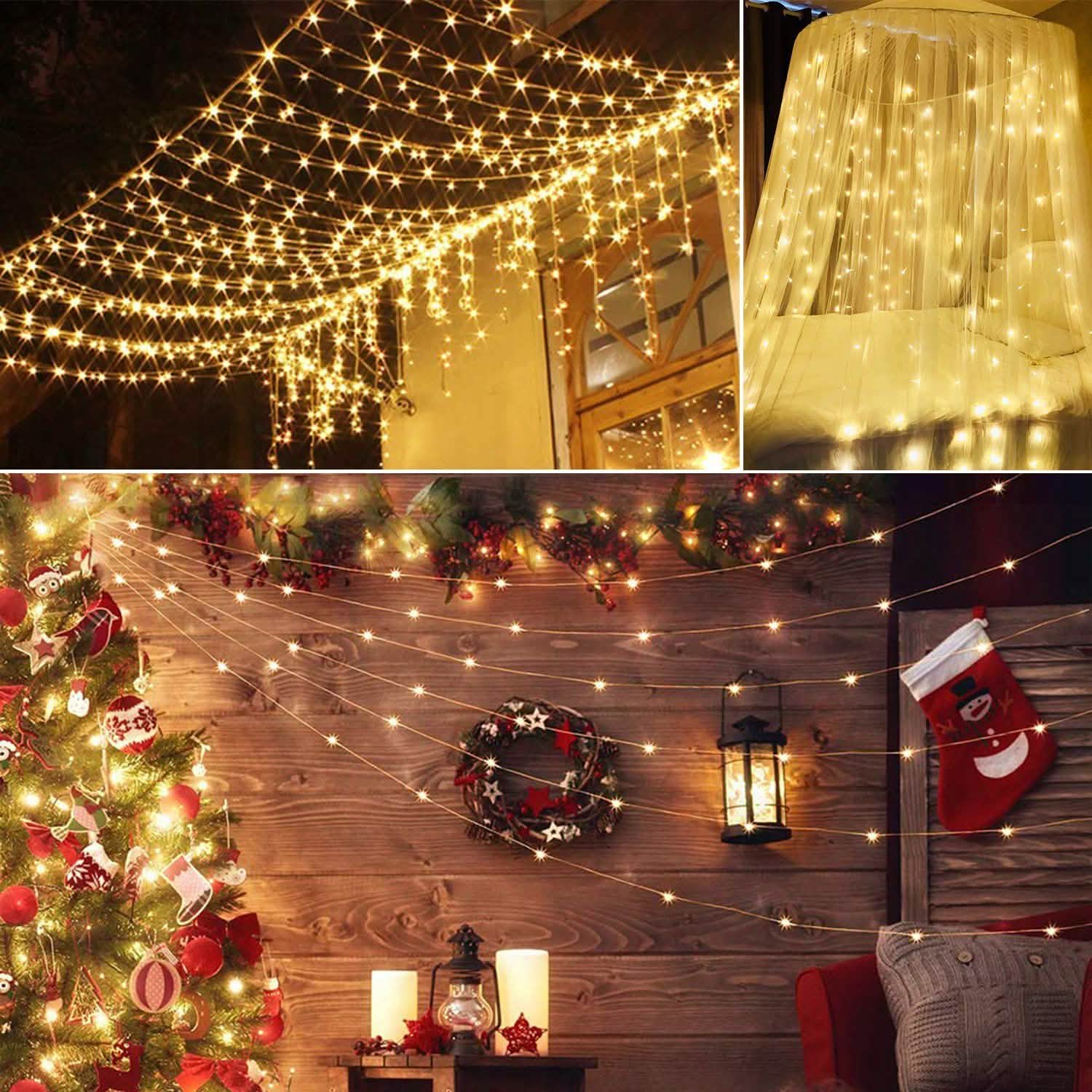 3M 300 LEDs String Curtain Light with Remote by DailySale