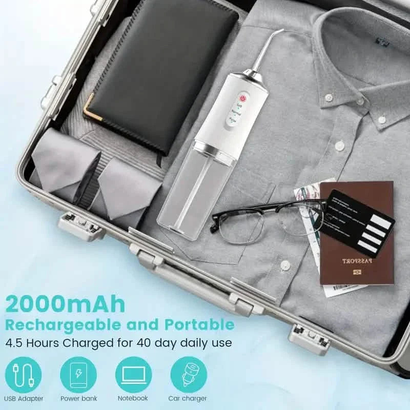 4-in-1 Cordless Water Flossers Oral Irrigator With DIY Mode 4 Jet Tips by DailySale