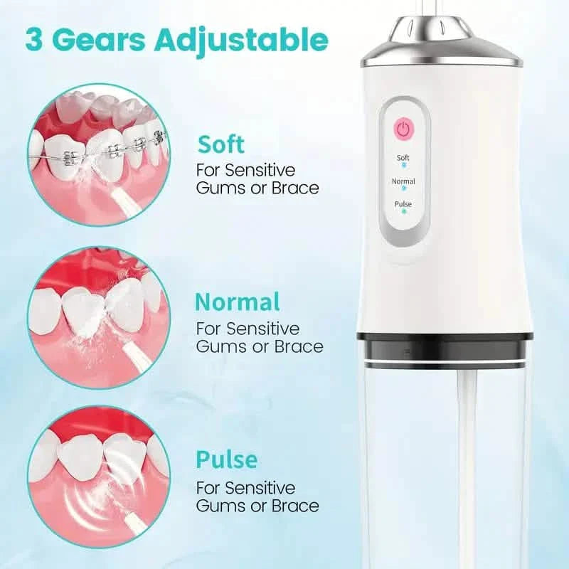 4-in-1 Cordless Water Flossers Oral Irrigator With DIY Mode 4 Jet Tips by DailySale