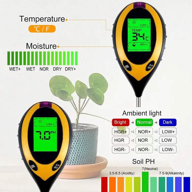 4-in-1 Digital Soil Moisture Meter by DailySale