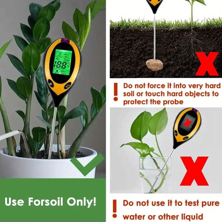 4-in-1 Digital Soil Moisture Meter by DailySale
