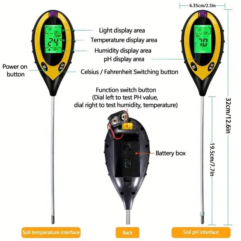 4-in-1 Digital Soil Moisture Meter by DailySale