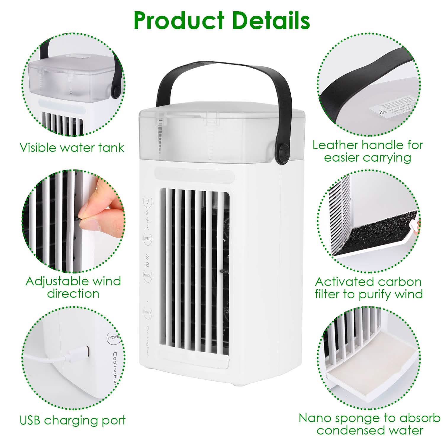 4-in-1 Evaporative Air Cooler Water Mist Cooling Fan by DailySale