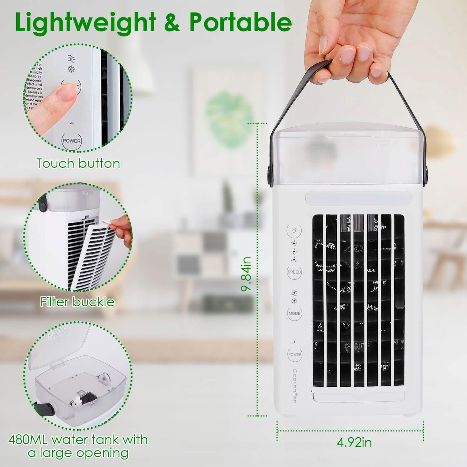 4-in-1 Evaporative Air Cooler Water Mist Cooling Fan by DailySale