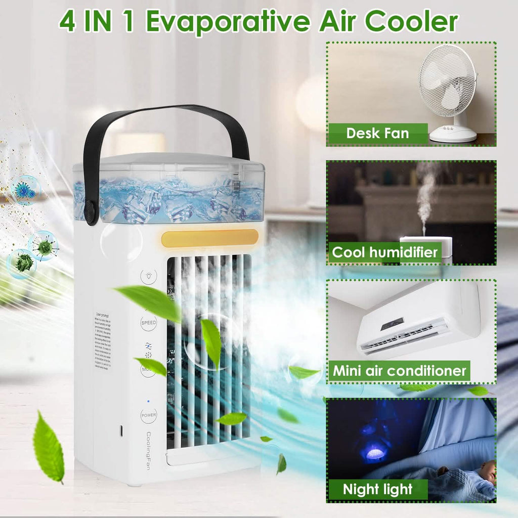 4-in-1 Evaporative Air Cooler Water Mist Cooling Fan by DailySale