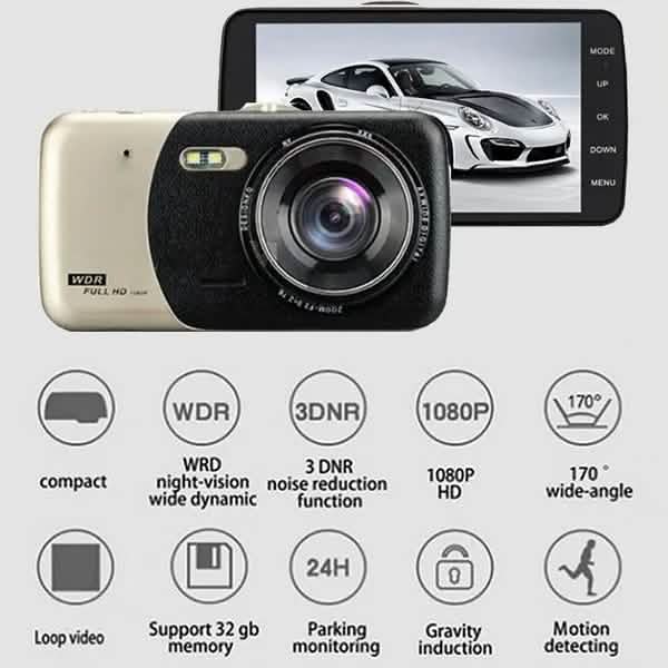 4 Inch FHD Screen Car Camera Car Dash Cam by DailySale
