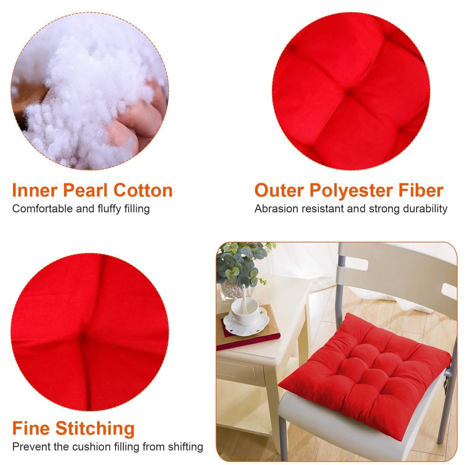 4-Pack: Chair Cushion Pads Pillow by DailySale