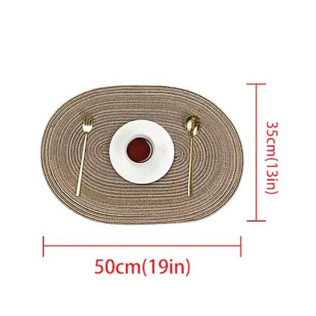 4-Pack: Cotton Oval Dining Mat by DailySale