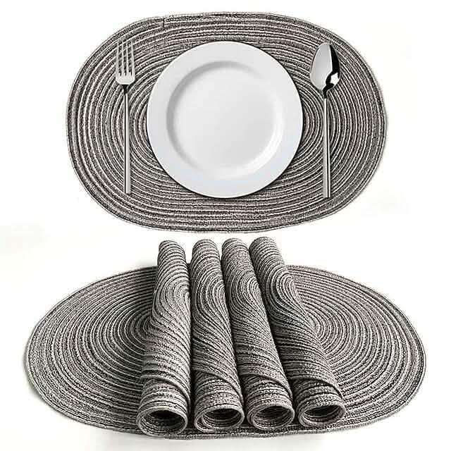 4-Pack: Cotton Oval Dining Mat by DailySale