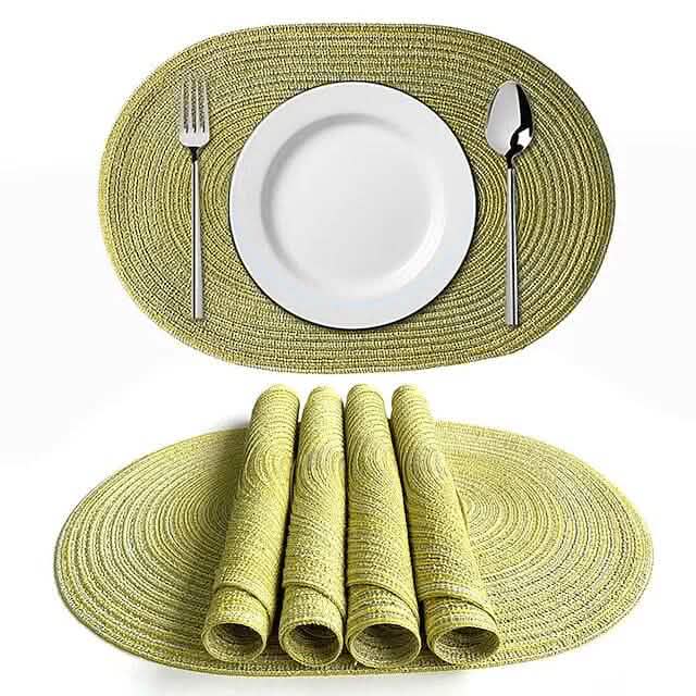 4-Pack: Cotton Oval Dining Mat by DailySale