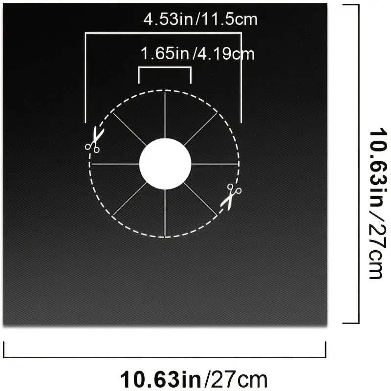 4-Pack: Gas Stove Burner Covers - Reusable Non-Stick PVC Stovetop Protector Liners by DailySale