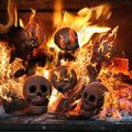 4-Pack: Halloween Fire Pit Skull Ceramic Props by DailySale