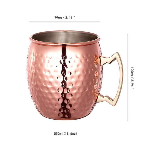 4-Pack: Hammered Copper Plated Moscow Mule Mug by DailySale