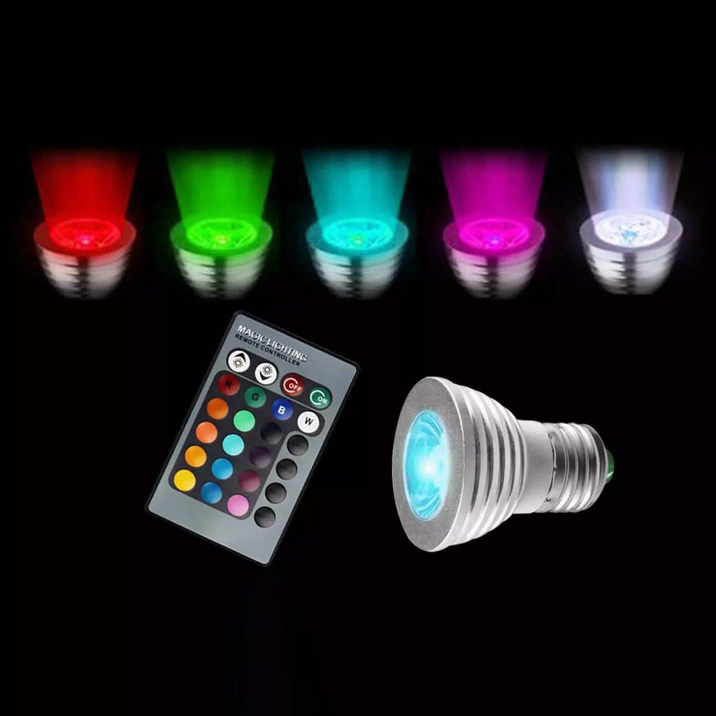 4-Pack: Magic Light LED Light Bulb (E27 3W) with Remote - 16 Colors by DailySale