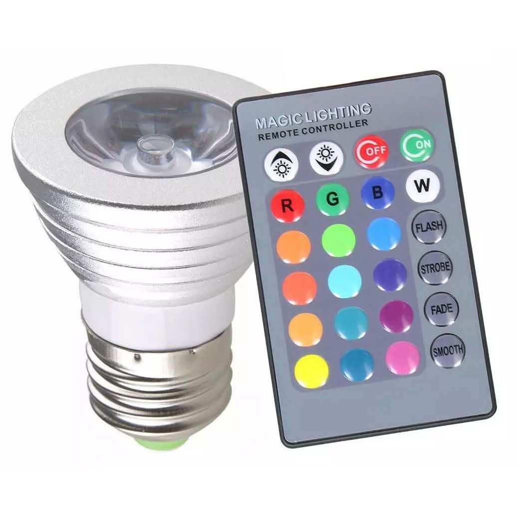 4-Pack: Magic Light LED Light Bulb (E27 3W) with Remote - 16 Colors by DailySale