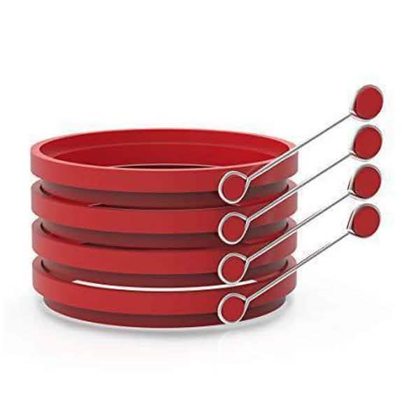 4-Pack: Non-Stick Multi Use Silicone Egg Ring by DailySale