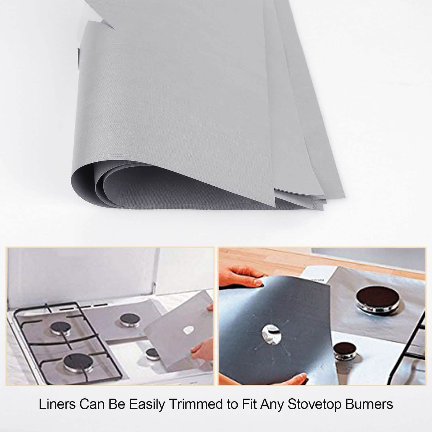 4-Pack: Reusable Nonstick Overtop Burner Protector Liner by DailySale
