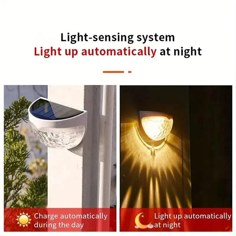 4-Pack: Solar Fence Lights Solar Deck Lights by DailySale