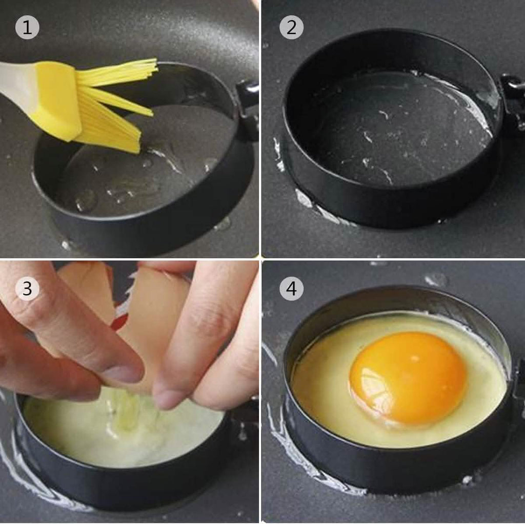 4-Pack: Stainless Steel Egg Non-Stick Omelet Ring by DailySale