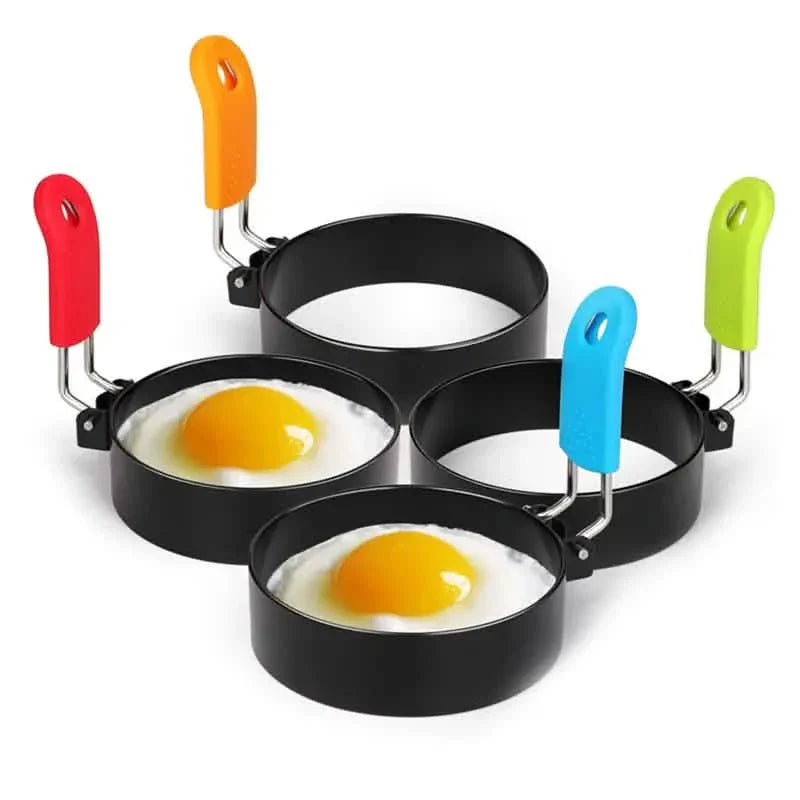 4-Pack: Stainless Steel Egg Non-Stick Omelet Ring by DailySale