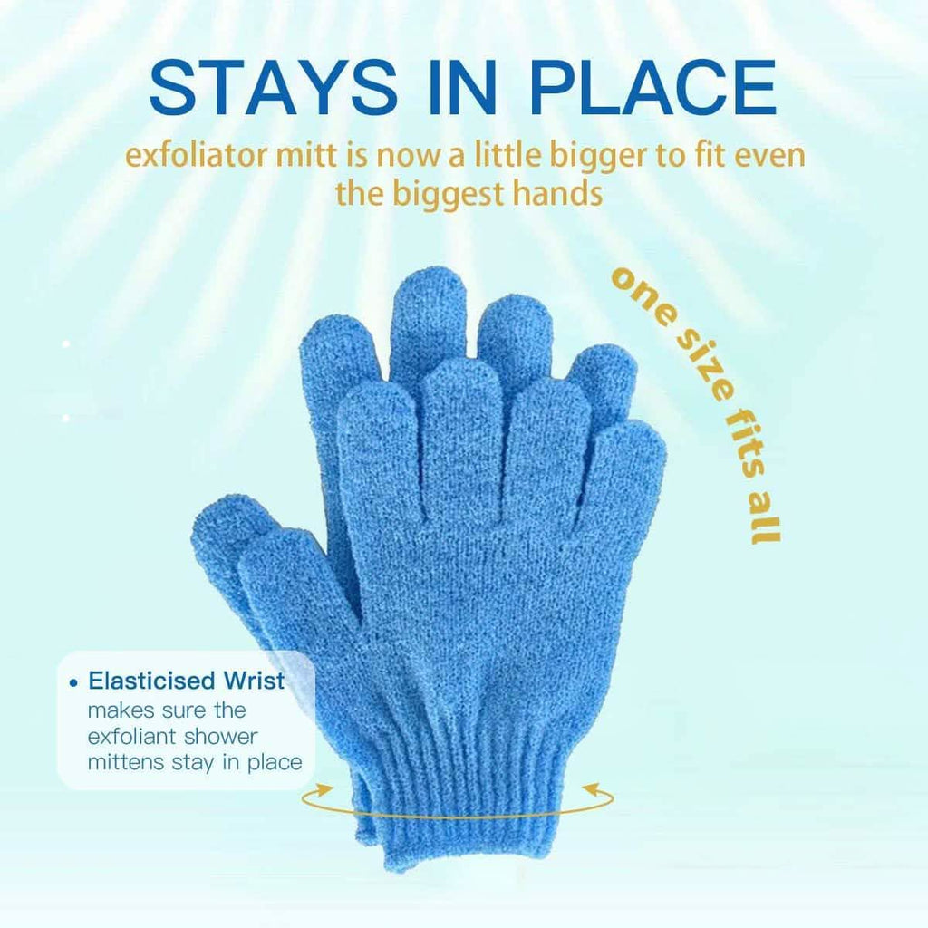 4-Pairs: Exfoliating Gloves - Premium Scrub Wash Mitt for Bath or Shower by DailySale