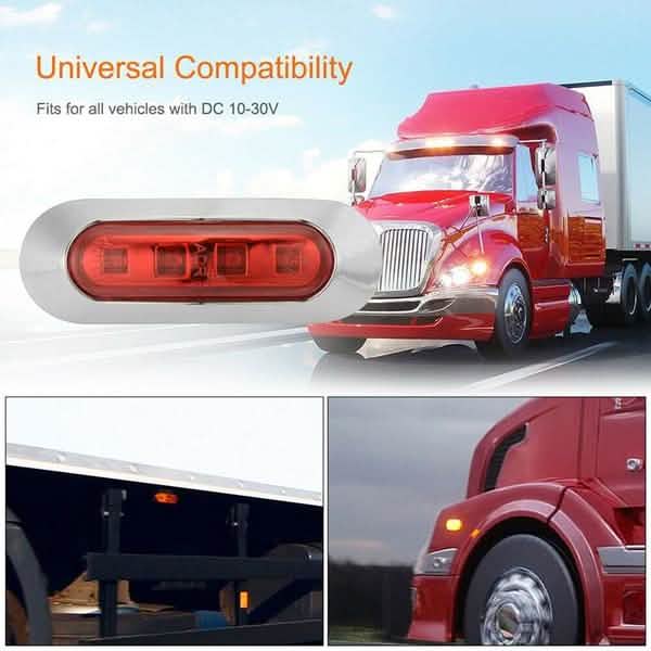 4-Piece: 12V-24V 4 LED Side Marker Indicator Lights by DailySale