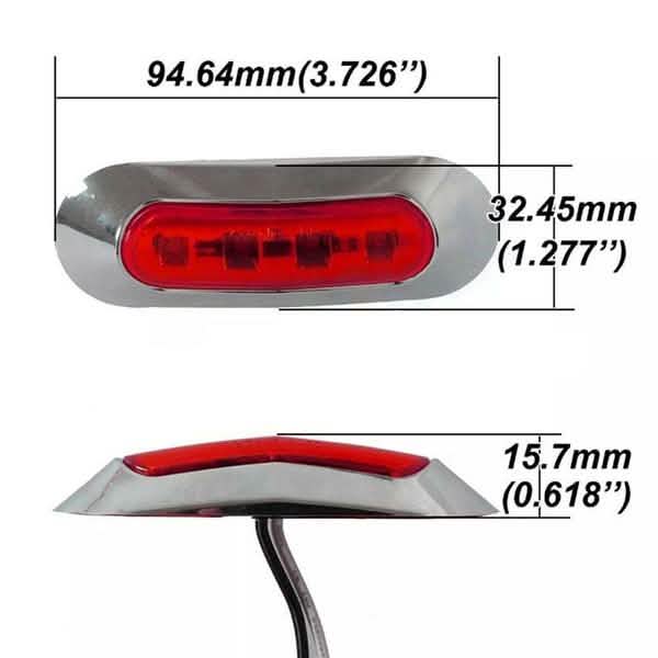 4-Piece: 12V-24V 4 LED Side Marker Indicator Lights by DailySale
