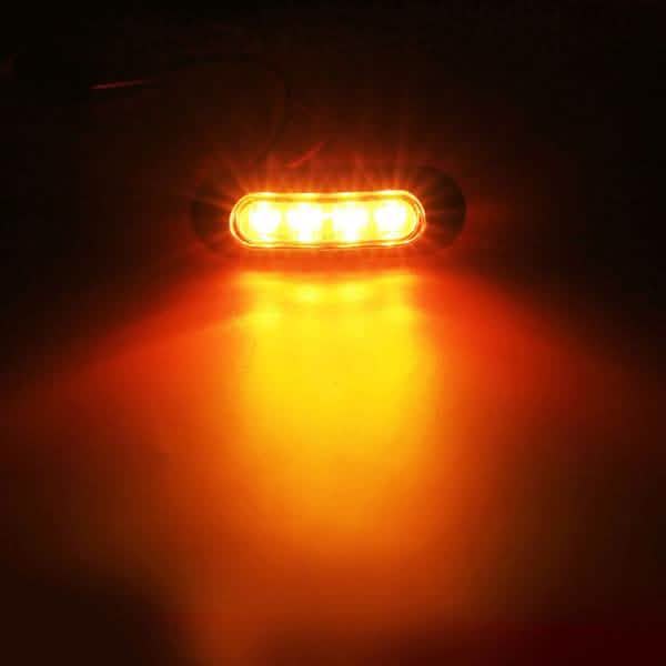 4-Piece: 12V-24V 4 LED Side Marker Indicator Lights by DailySale