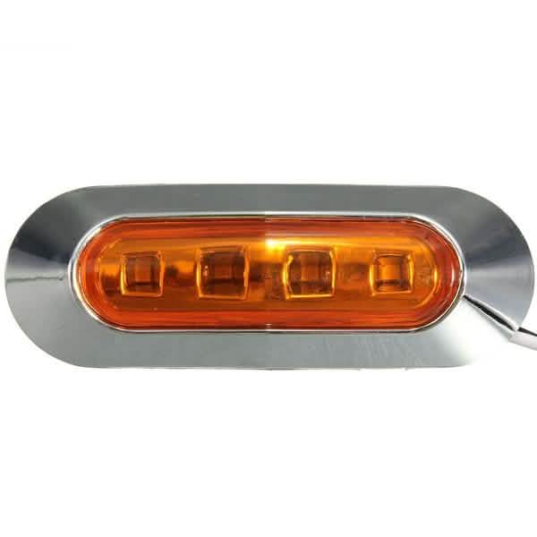 4-Piece: 12V-24V 4 LED Side Marker Indicator Lights by DailySale