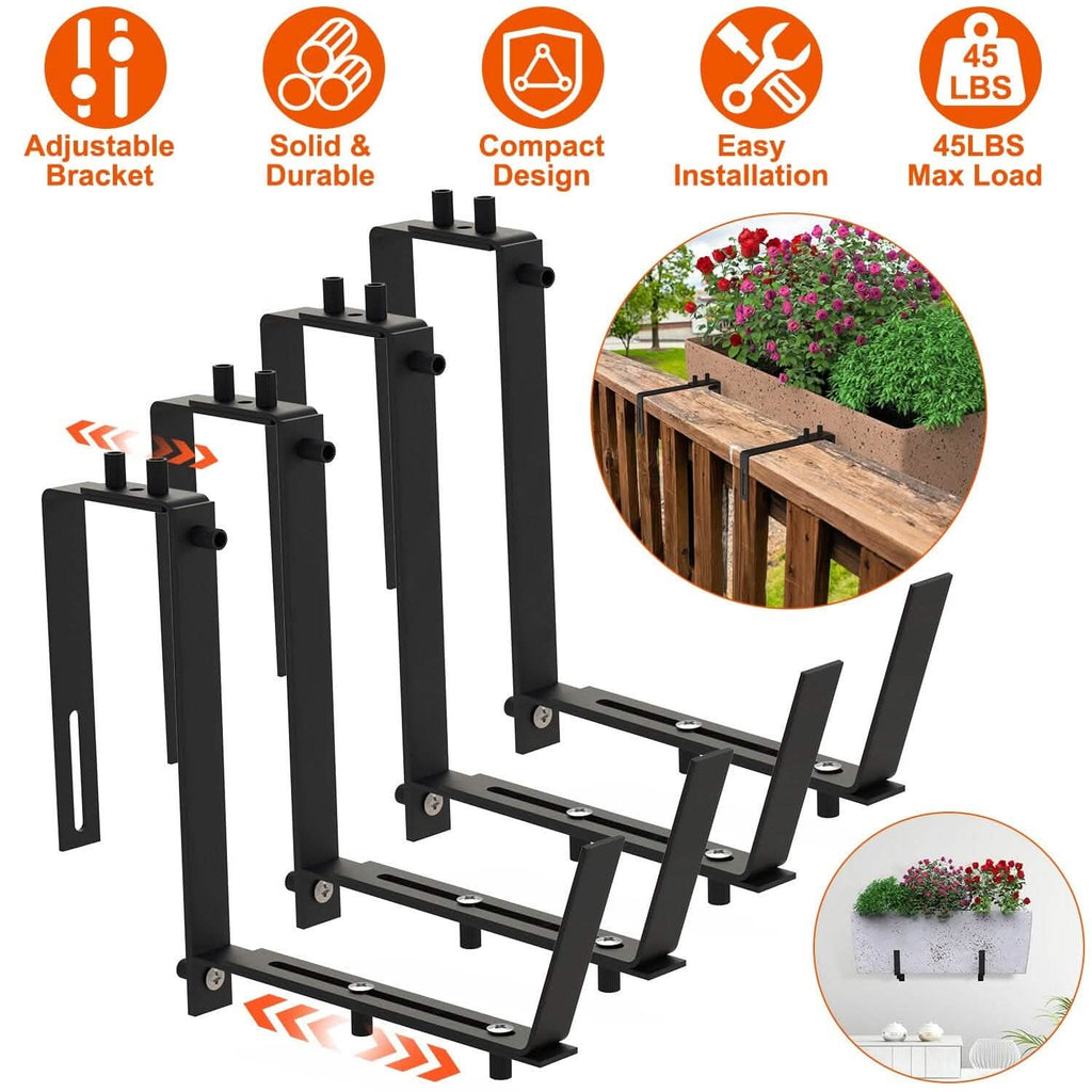 4-Piece: Adjustable Planter Box Brackets by DailySale