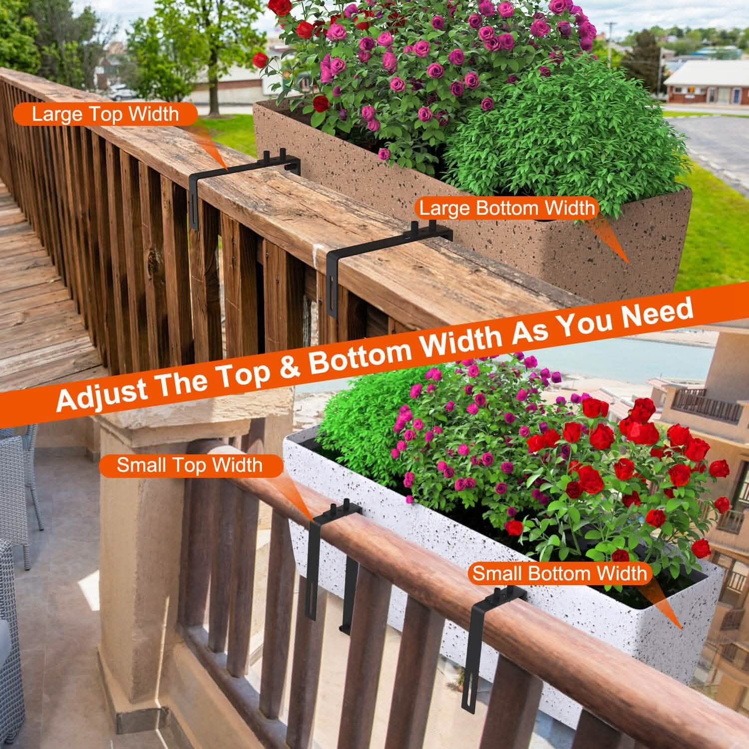 4-Piece: Adjustable Planter Box Brackets by DailySale