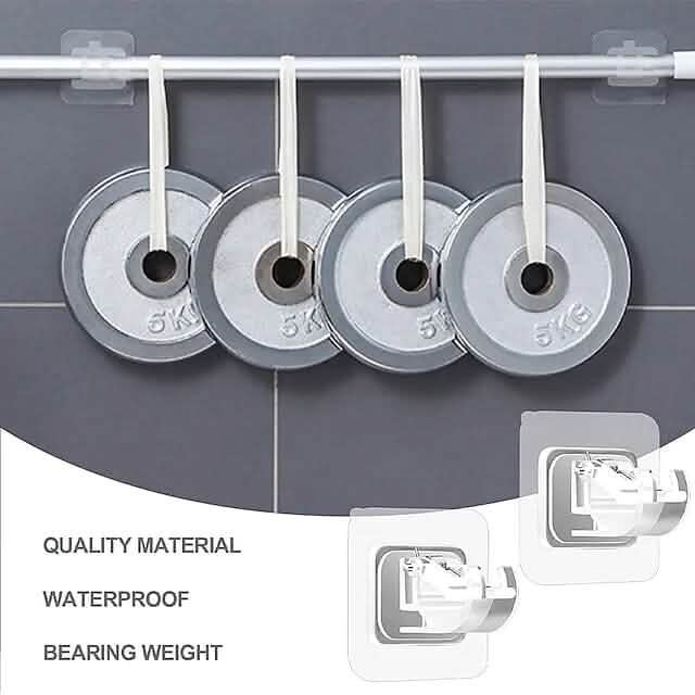 4-Piece: No Drill Curtain Rod Hook Holder by DailySale