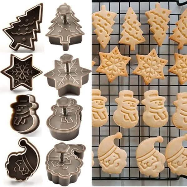4-Piece: Plastic Cookie Baking Moulds by DailySale