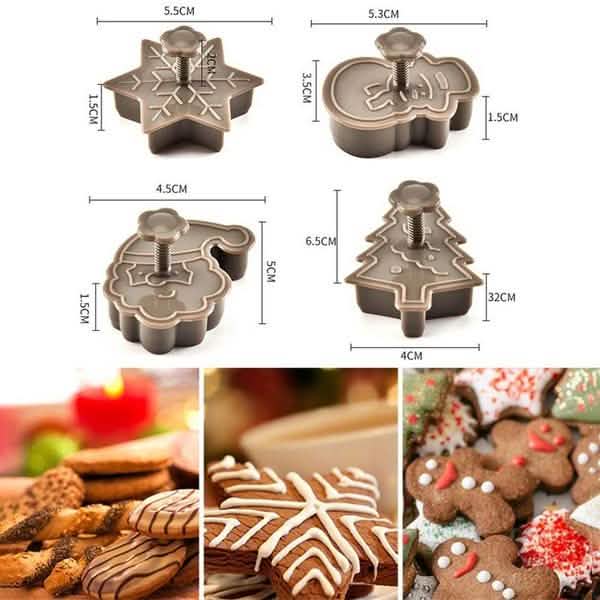 4-Piece: Plastic Cookie Baking Moulds by DailySale