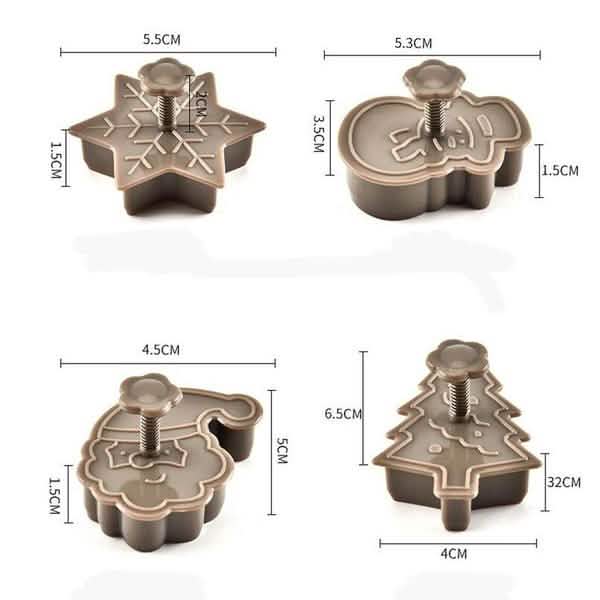 4-Piece: Plastic Cookie Baking Moulds by DailySale