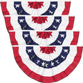 4-Piece: Pleated Patriotic Half-Fan Banner by DailySale