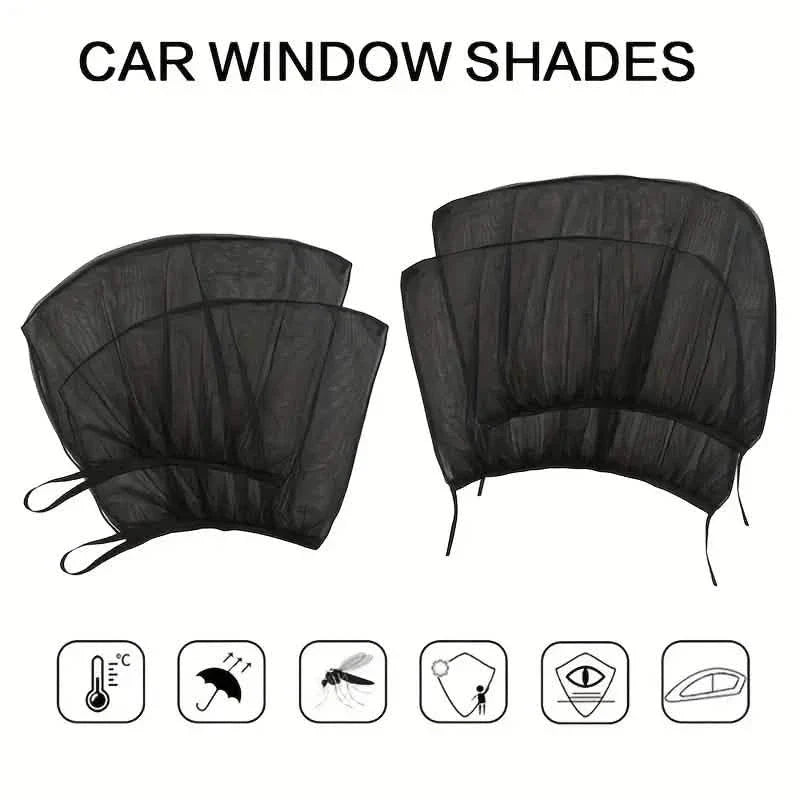 4-Piece Set: Car Window Shades For Front And Back Window by DailySale