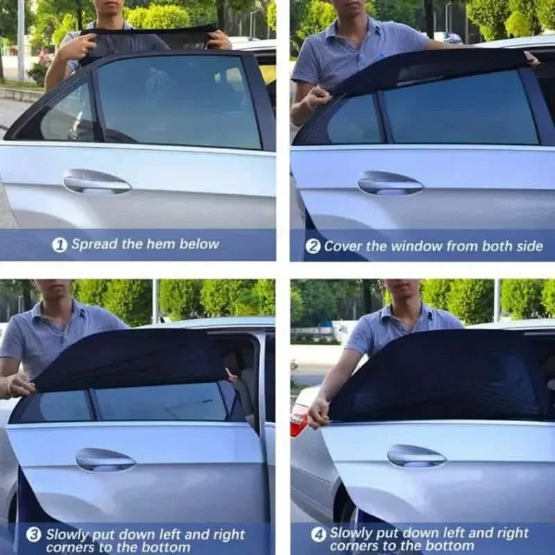 4-Piece Set: Car Window Shades For Front And Back Window by DailySale