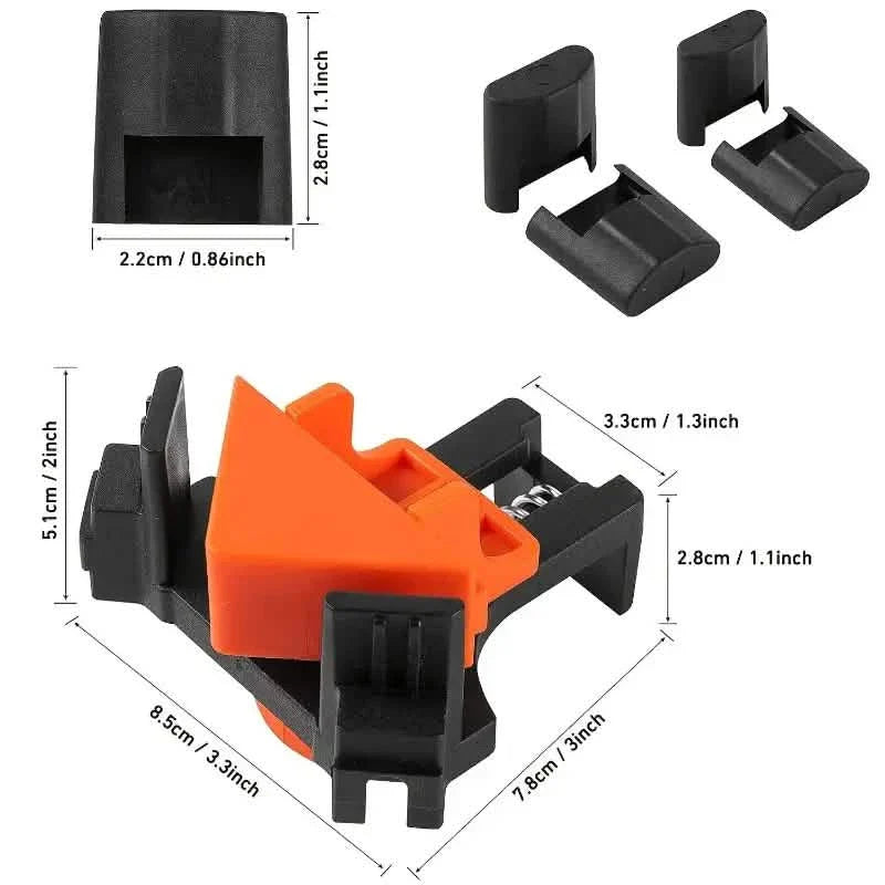 4-Piece Set: Precision 90 Degree Angle Clamps for Woodworking by DailySale