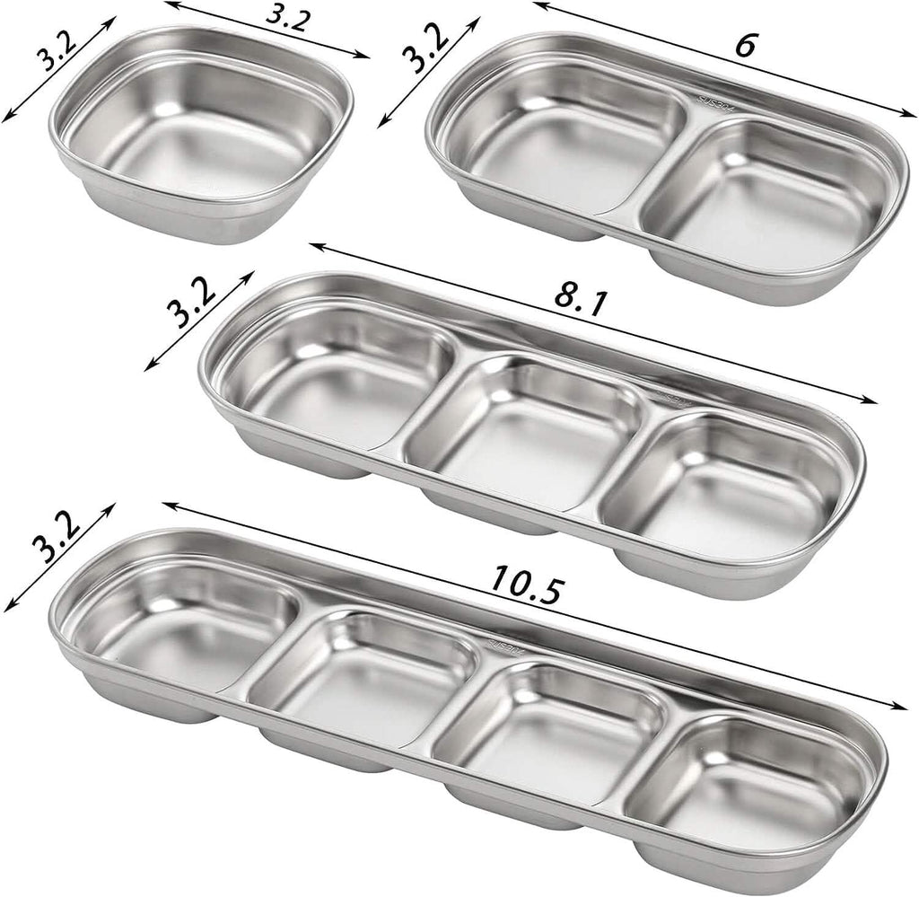 4-Piece Set: Stainless Steel Sauce Dish by DailySale