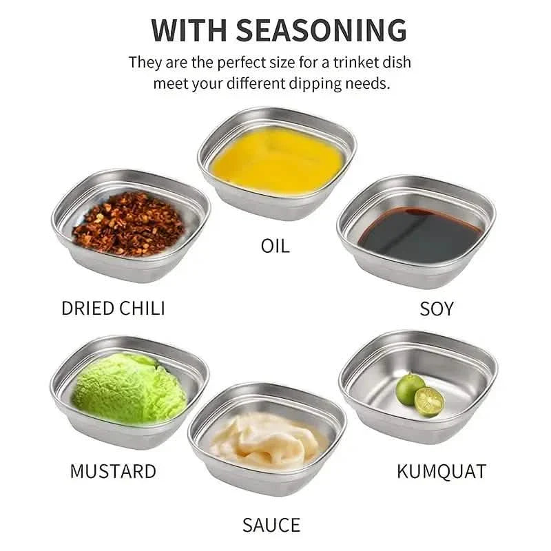 4-Piece Set: Stainless Steel Sauce Dish by DailySale