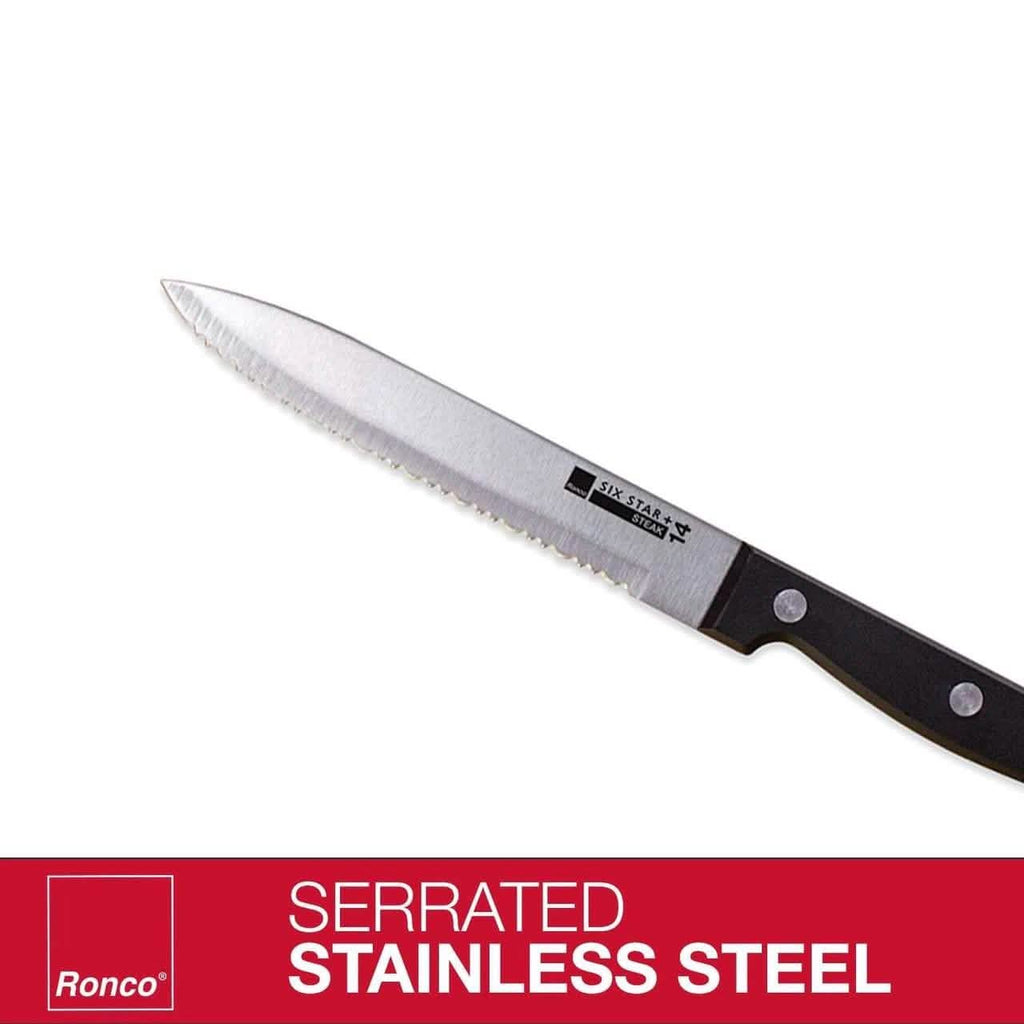 4-Piece Set: Steak Knife Set Stainless-Steel Serrated Blades by DailySale
