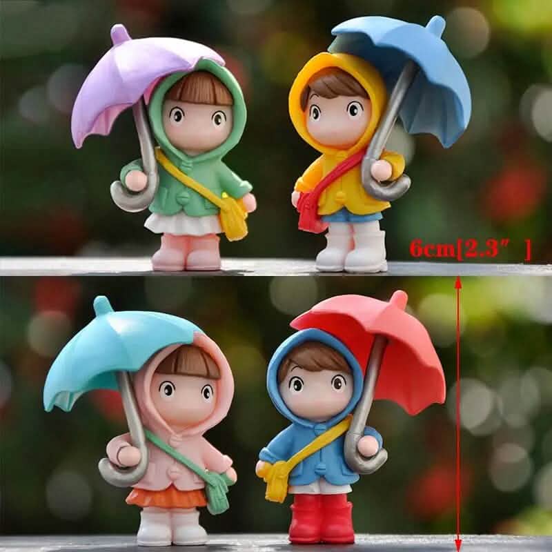 4-Piece Set: Umbrella Girl Figure Statue by DailySale